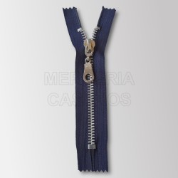 Cierre fijo europeo de aluminio | Cremallera metálica para prendas resistentes